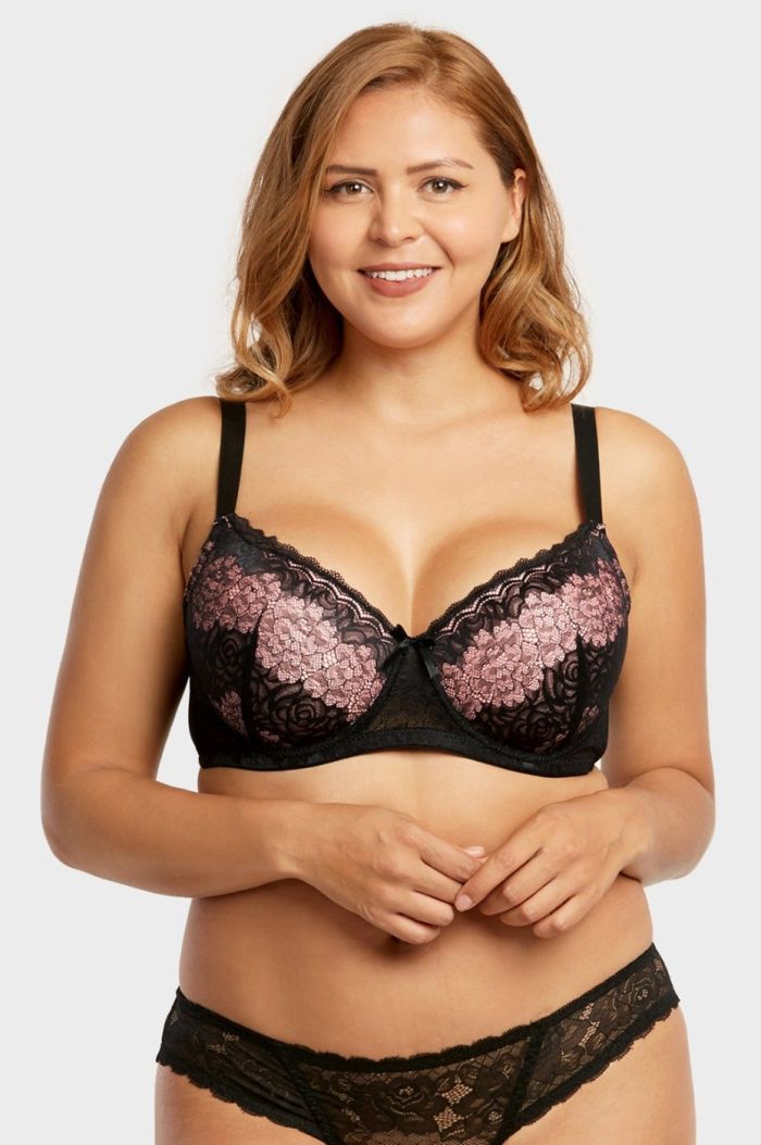 Paramour Delightful Seamless Unlined Lace Bandeau Strapless Bra
