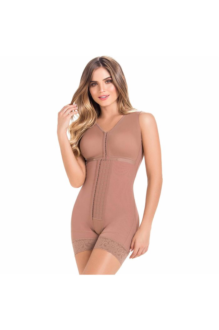 Mariae FU121, Fajas Colombianas Post Surgery Open Bust Shapewear Bodysuit, Daily Use after Tummy Tuck & Lipo