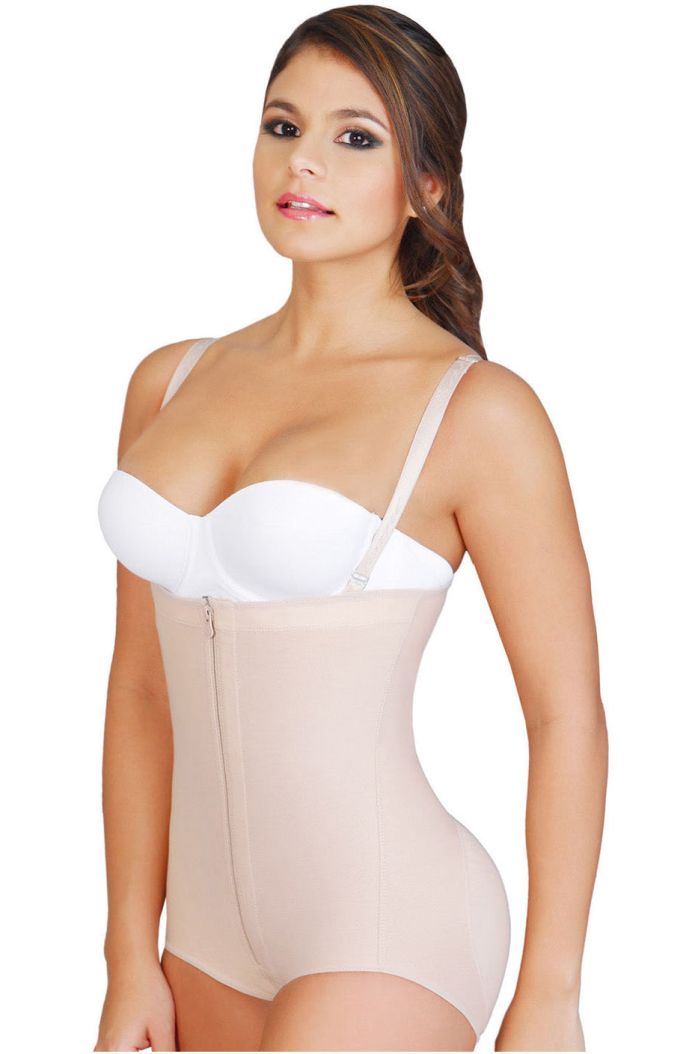 Fajas Salome 0328, Surgical Breast Augmentation Bra with Sleeves, Liposuction Arm Shaper Postsurgical Girdle for Women
