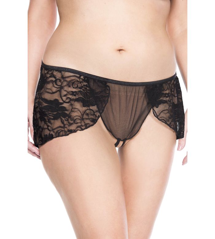 Women's See-through Panties Sheer Mesh Boyshorts Underwear Open Crotch  Lingerie