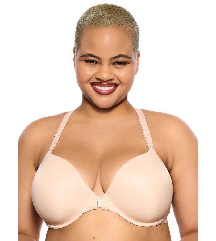 Paramour Abbie Front Close Racerback Bra to DDD Cup