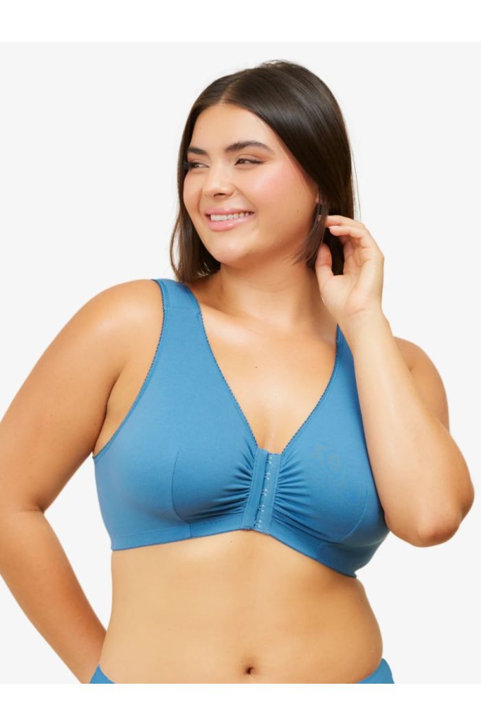 Leading Lady - The Meryl Cotton Front-Closure Comfort & Sleep Bra LL110BCBL