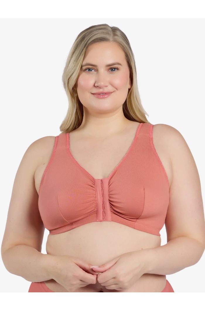 Leading Lady - The Meryl Cotton Front-Closure Comfort & Sleep Bra LL110CACL