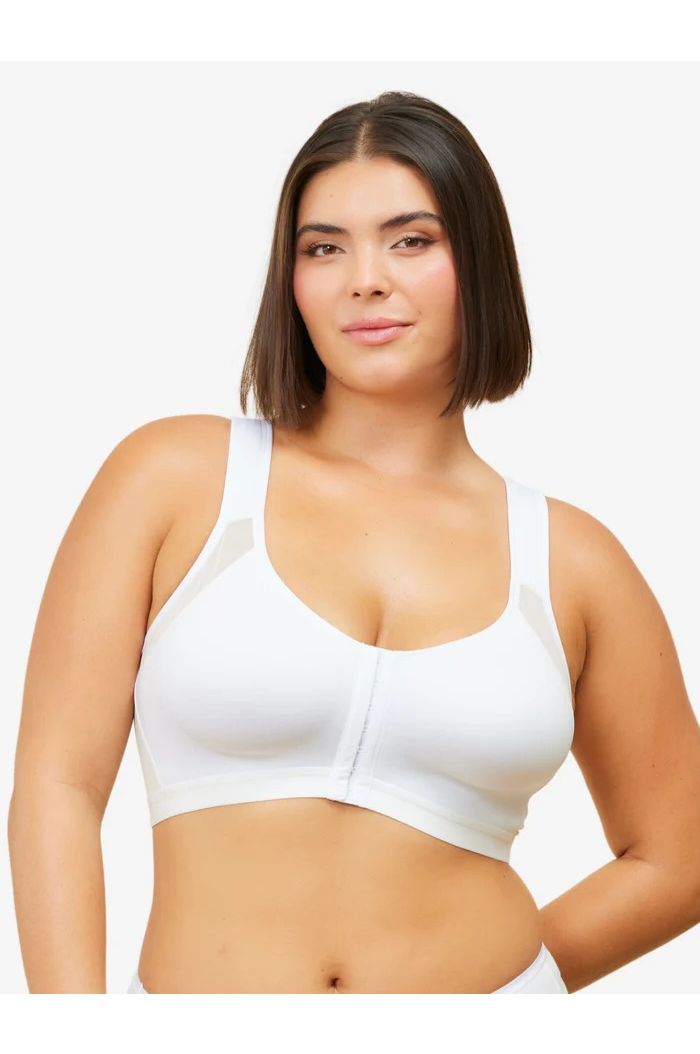 Leading Lady - The Moira Front-Closure Posture Back Support Bra LL5031WHT