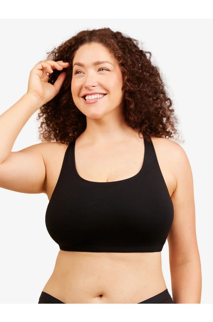 Leading Lady - The Serena Cotton Wirefree Sports Bra LL514-BLK