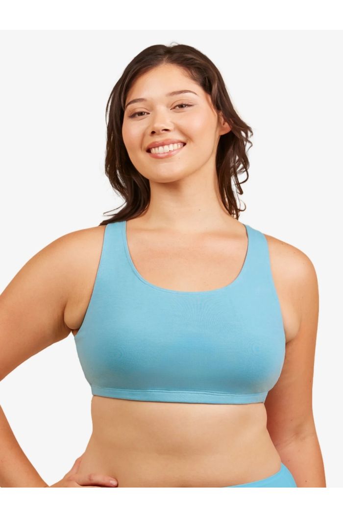 Leading Lady - The Serena Cotton Wirefree Sports Bra LL514-SGBL