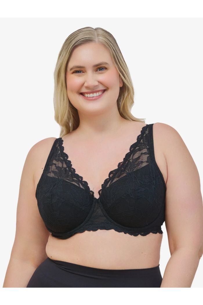 Leading Lady - The Willow Lace Plunge Underwire Bra LL5944BLK