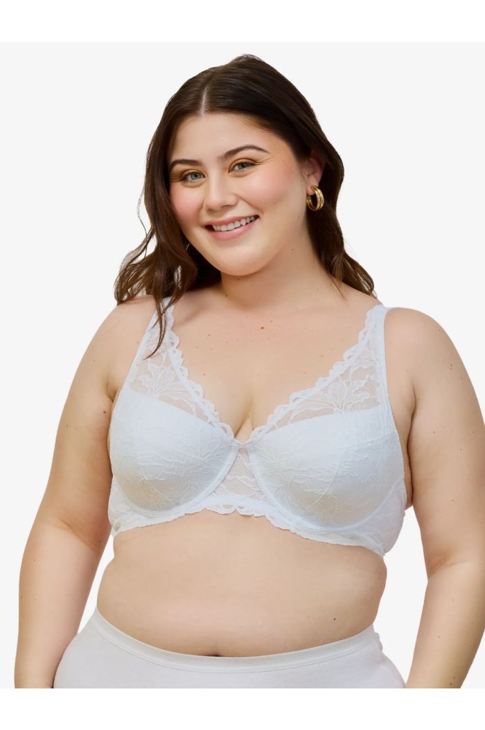 Leading Lady - The Willow Lace Plunge Underwire Bra LL5944WHT